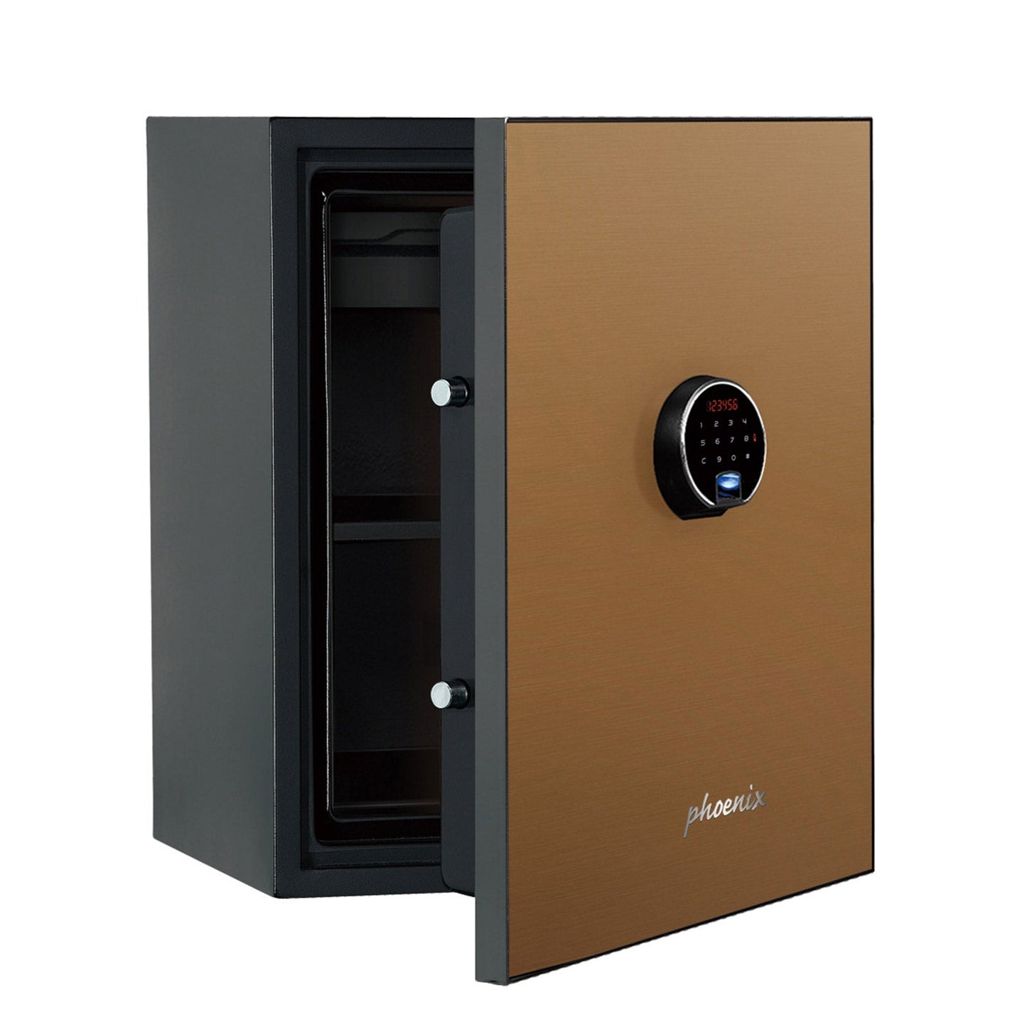 Phoenix Spectrum Plus LS6012F Size 2 Luxury Fire Safe with Titanium Black / Silver or Gold Door Panel and Electronic Lock – With Free Delivery !