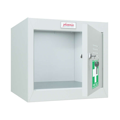 Phoenix MC0344GG Size 1 Light Grey Medical Cube Locker with Key, Combination or Electronic Lock – With Free Delivery!