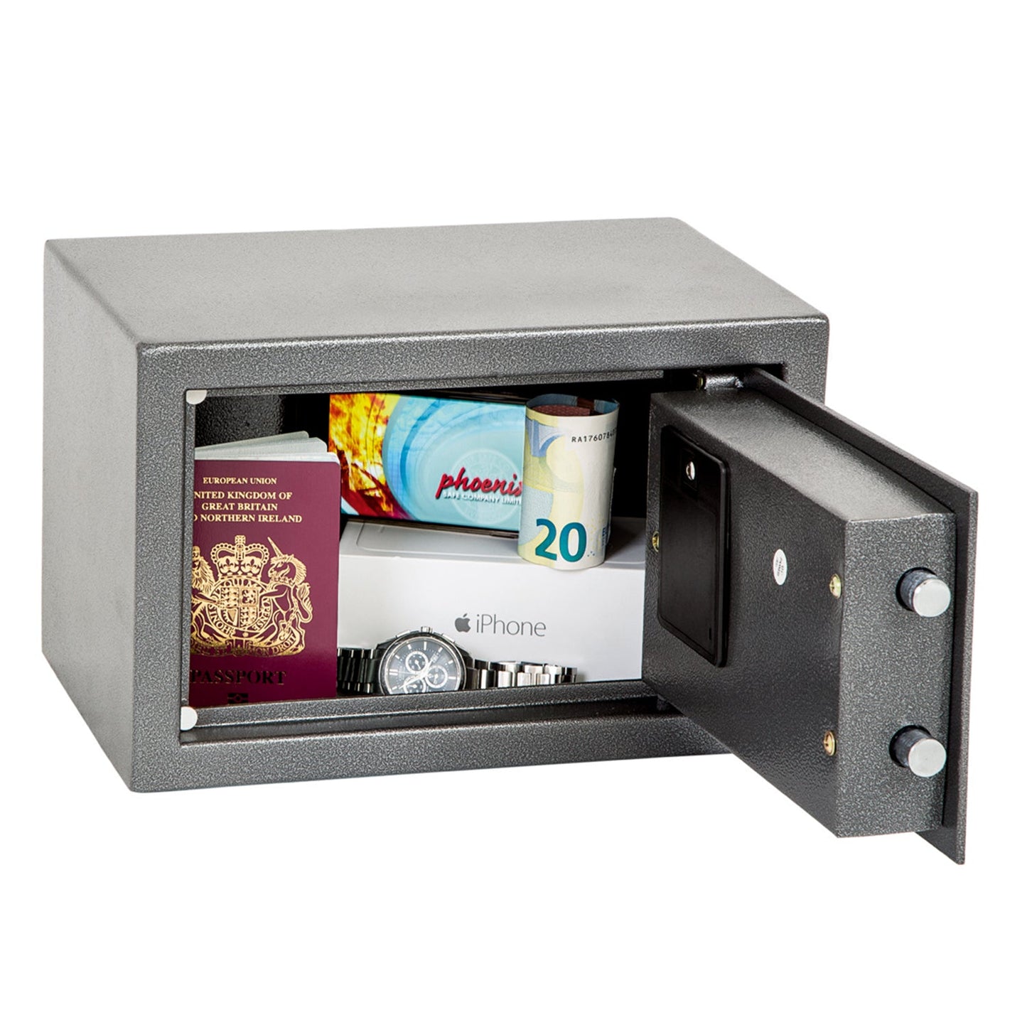 Phoenix Vela Home & Office SS0801K, SS0801E Size 1 Security Cash Safe Without Deposit Slot With Free Delivery!