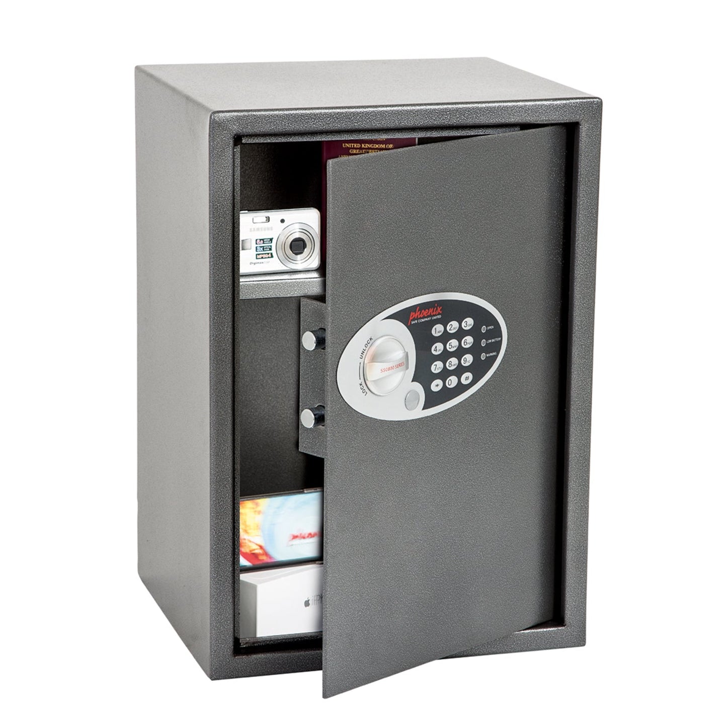 Phoenix Vela Home & Office SS0804K, SS0804E Size 4 Security Cash Safe Without Deposit Slot with Free Delivery!