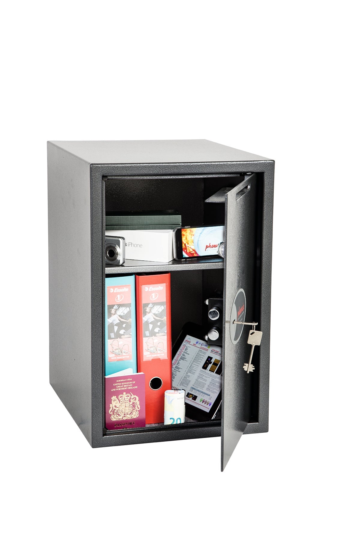 Phoenix Vela Home & Office SS0805KD SS0805ED Size 5 Security Cash Safe With Deposit Slot and Free Doorstep Delivery